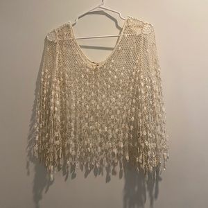 Free people white lace top
